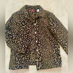 Vintage 1970s Leopard Print Jacket Coat